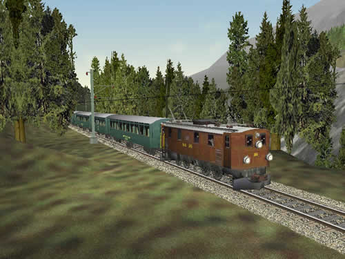 Die Ge 4/6 auf der Glacier - Express Strecke